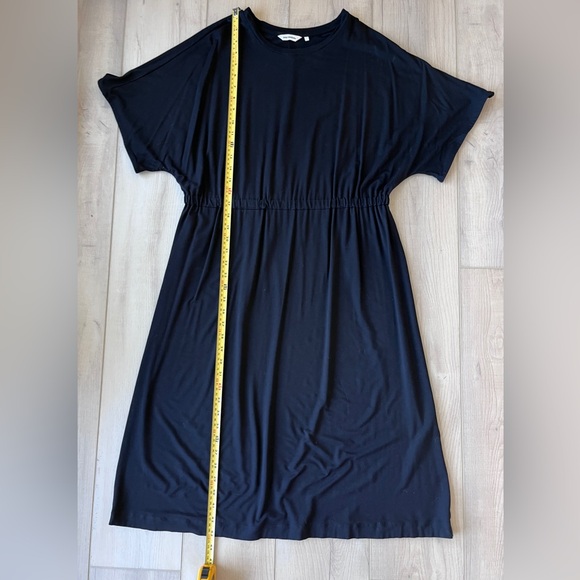 Marimekko Ikkunani Black Short Sleeve Midi Dress with Elastic Waist - Picture 10 of 13